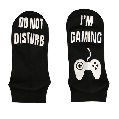 

Unisex Novelty Funny Sport Socks DO NOT DISTURB IM Gaming Gift for boyfriend