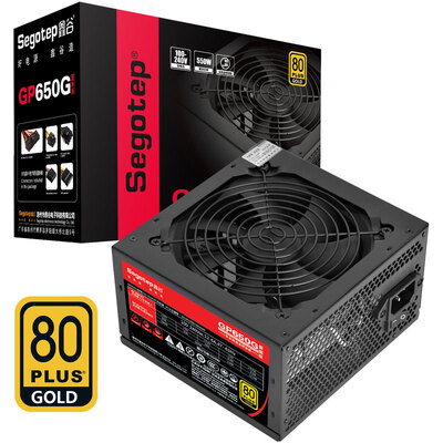 

Xingu Segotep rated 550W GP650G patriotic power supply Gold certification wide back line temperature control silent fan desktop computer host game power supply
