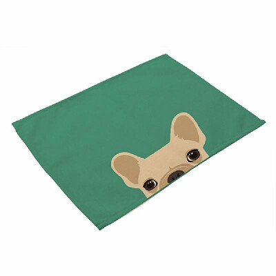 

Animal Pattern Polyester Placemat Heat resistant Stain resistant Anti slip Table Mat Bowl Coaster Dining Tableware Pad for Dining