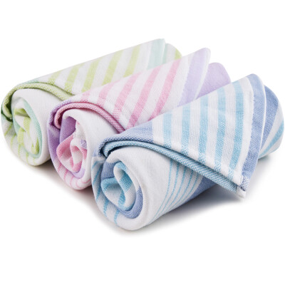 

Sanli cotton thin section gauze infant children towel A class standard 26 × 50cm soft lint wash face towel 3 packs