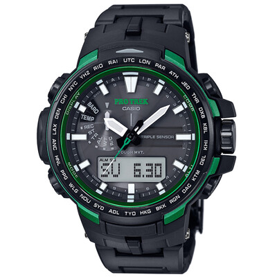 

CASIO часы PROTREK мужской солнечный альпинизм наружный компас спортивные часы электрические волны кварцевые часы PRW-6100Y-1A