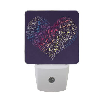 

ALAZA LED Night Light With Smart Dusk To Dawn SensorLove Sign Te Amo Plug In Night Light