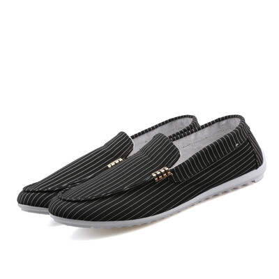 

2018 Japanese Harajuku summer striped peas shoes Korean version of breathable canvas shoes fashion personality wild old Beijing sh