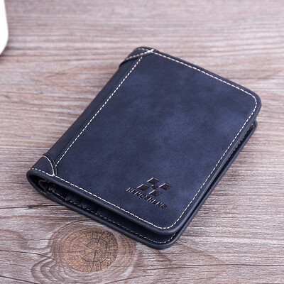

Mens wallet short frosted skin vintage seventy percent off vertical wallet young European&American Wind pack