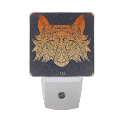 

ALAZA LED Night Light With Smart Dusk To Dawn SensorFox Illustration Plug In Night Light