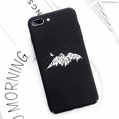 

Matte Cartoon Planet Space Stars Hard Phone Cases For iPhone 7 8 6 6S Plus