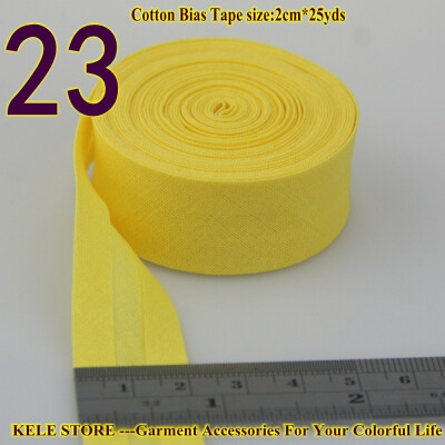 

Cotton bias tape bias binding fold tape size 20mm2cm 34" 25yds various color solid color DIY handmade sewing material