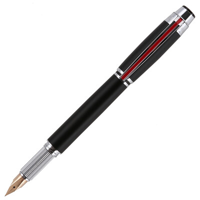 

Hero HERO Mingzhi 200E 14K gold pen 05mm men&women models big Ming pointed pen signature pen fashion business ink pen spray sand black paint set rod bright chrome