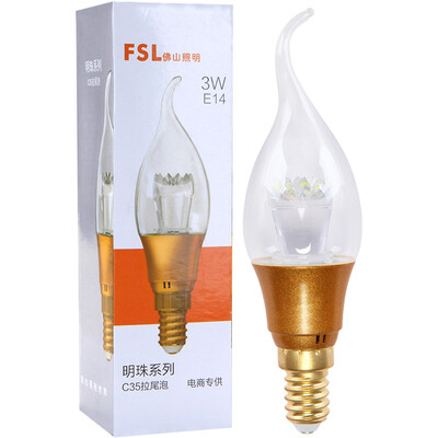 

Супермаркет] [Jingdong FSL (FSL) LED энергия воск хвост колбы лампы E14 маленький винт тянуть хвост пузырь дневного света 6500K 3W Gold Pearl