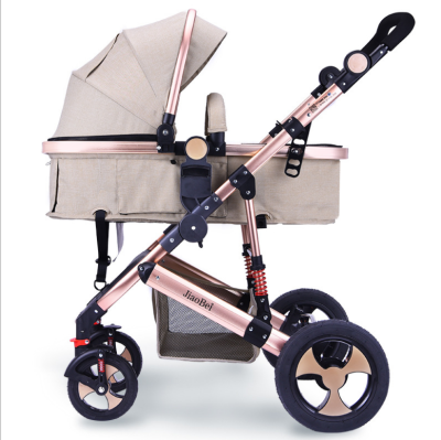 

High landscape baby strollers can sit or lie down&fold up four wheel baby strollers shock absorbing aluminum alloy baby stroll