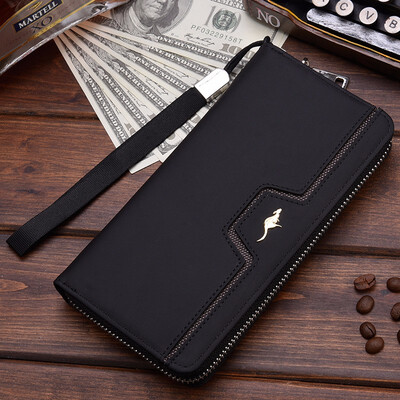 

Mens zipper wallet business leisure retro multi card handbag youth personality handbag man