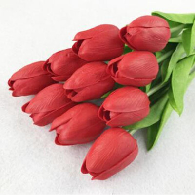 

20 pieceslot Artificial Tulip Flower PU Artificia Flower bouquet Real Flowers Home Wedding Decorative Flowers