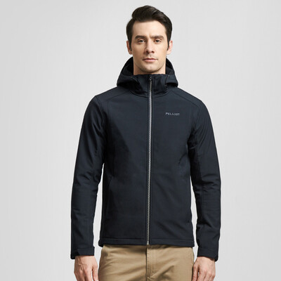 

PICHOT outdoor soft shell jacket men&women autumn&winter windproof warm casual sports jacket 11830603 male ochre black XXXL