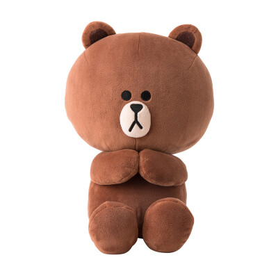 

LINE FRIENDS Brown Bear Sitting Position Plush Doll 28cm Anime Two Yuan Doll Doll Birthday Gift