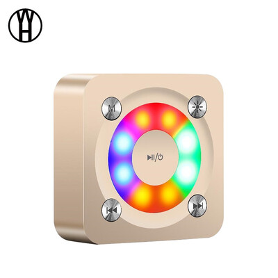 

WH A9 Bluetooth Speaker Wireless Stereo Portable Mini Speaker with LED Light Flash Microphone Support TF AUX In