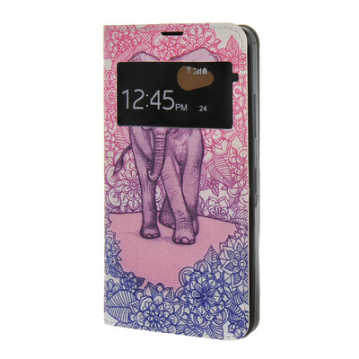 

MOONCASE Case for Microsoft Lumia 640 Slim Flip Leather Wallet Card and Kickstand Case Cover / a08