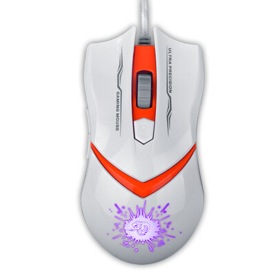 

Wings YISHE YS-M105 six key light-emitting metal bottom game mouse white