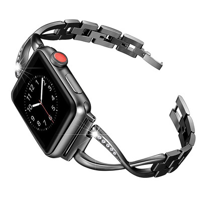 

Stainless Steel Band Compatible Apple Watch Band 38mm 42mm Women Iwatch Series 3 Series 2 1 Accessories Metal Wristband X-Link Sp