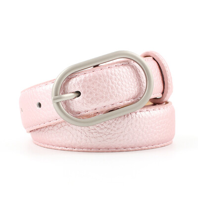 

Badinka 2018 New Gold Silver Black Pink White Faux Leather Belt Wasitband Ladies Thin Skinny Waist Belts for Women Jeans Pants