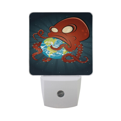 

ALAZA LED Night Light With Smart Dusk To Dawn SensorOctopus Colorful Plug In Night Light