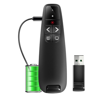 

Fast flower house flip pen rechargeable portable speech pen PPT flip pen laser flip pen wireless demonstrator black red light