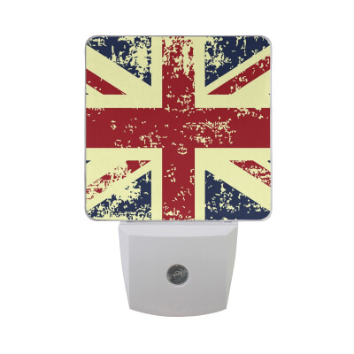 

ALAZA LED Night Light With Smart Dusk To Dawn SensorFlag Of United Kingdom Britain UK Plug In Night Light