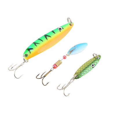 

Lot 30pcs Fishing Lures Spinner Baits Crankbait Assorted Fish Tackle Hooks Multicolors