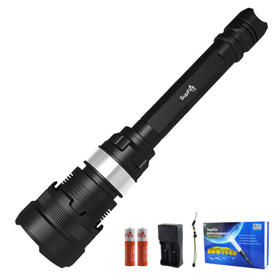 

Supfire lengthened light flashlight 10W imported light bulb ultra-high lumen waterproof self-defense light
