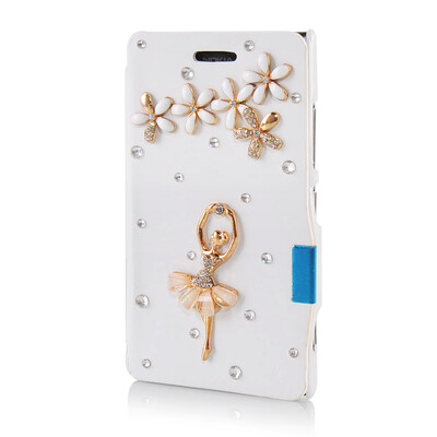 

MOONCASE Luxury Flower Crystal Leather Side Flip Wallet Pouch ЧЕХОЛ ДЛЯ Nokia Lumia 925