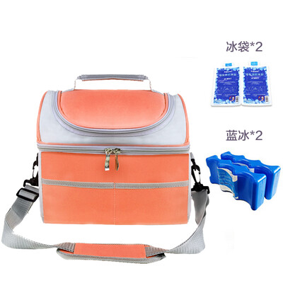 

Youha youha portable multi-function breast milk storage bag ice bag back milk Mummy bag outdoor fresh-keeping bag with blue ice YH-0108 orange