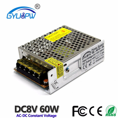 

Best quality Power Supply DC8V 75A 60W Switching Driver For LED Strip CNC AC100-240V Input to Output DC 8V Fonte SMPS