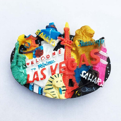

1Pcs Creative New Las Vegas USA 3D Fridge Magnets World Tourist Souvenirs Refrigerator Magnetic Stickers Home Decoration