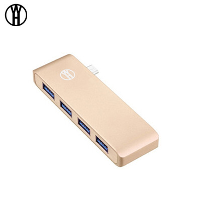 

WH T4 usb Type C Hub 4 in 1 USB C Hub Adapter with 4 USB 30 ports transmissionport with High-speed for MacBookPro adapter