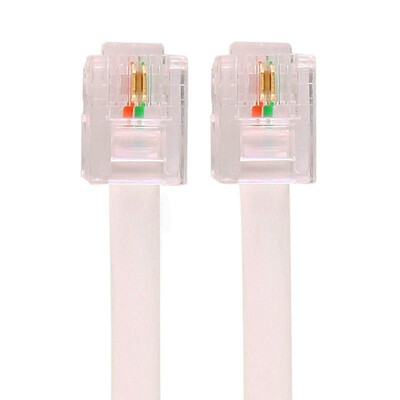 

Shanze (SAMZHE) C28BWG-205C 2-core single-chip copper telephone line voice jumper machine extension cable line finished telephone line with crystal head 5 meters