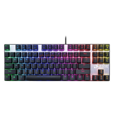 

Дейл отлично (dare-u) 87 ключевой механический Симфонический вариант игры RGB с подсветкой механической клавиатуры черный ось чая