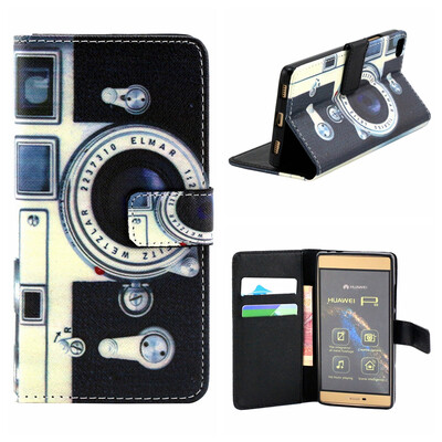 

OONCASE Cute Pattern держателя Кожаный бумажник флип карты с Kickstand Чехол для Huawei Ascend P8