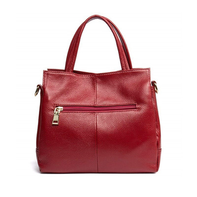 

New first layer cowhide rose embossed large capacity womens cross section shoulder slung handbag