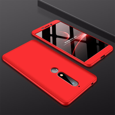 

Goowiiz Phone Case For Nokia 7 PlusNokia 6 2018 Fashion Color collision 360 Degree Coverage PC Full Protection