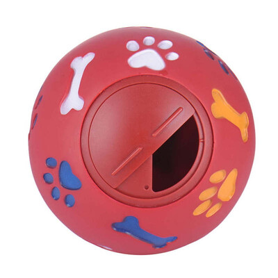 

Dog Toy Rubber Ball Chew Dispenser Leakage Food Play Ball Interactive Pet Dental Teething Training Eco-friendly Rubber Ball Toys