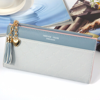 

Ladies Wallet long PU leather handbag fashion zipper womens mobile phone card wrapping gift box