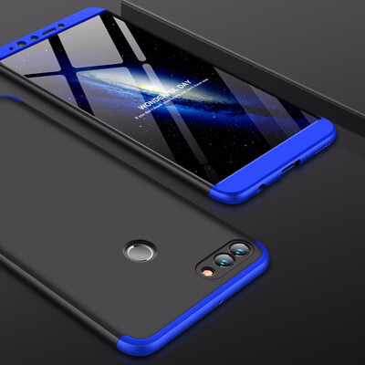 

Goowiiz Phone Case For Huawei Y9 2018Honor Enjoy 8 Plus Fashion Color collision 360 Degree Coverage PC Full Protection