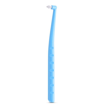 

MDB baby toothbrush 1-2-3-6 years old infant single bundle hole milk toothbrush children pen grip training toothbrush blue
