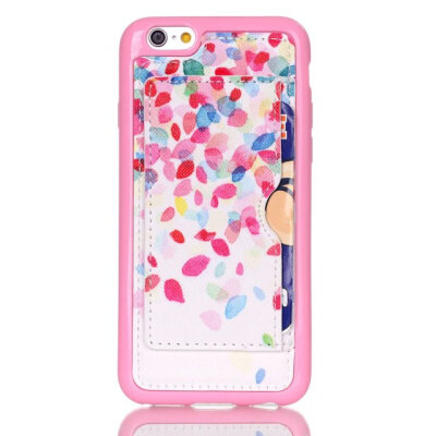 

MITI iphone6 6S Colorful PU+TPU Back Case Plug-in Card Stand For iphone 6 6S 4.7" Shockproof Cell Phone Protect Cover