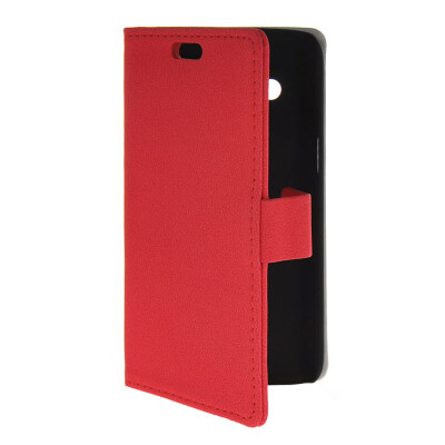 

MOONCASE Slim Leather Flip Wallet Card Pouch with Kickstand Shell Back Case Cover for Samsung Galaxy Core 4G G3518 Red