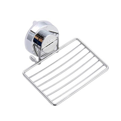 

UpperX Strong Suction Bathroom Shower Chrome Accessory Soap Dish Holder Cup Tray