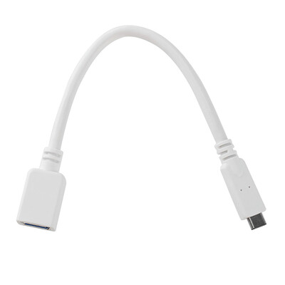 

Durable USB 31 AF Female to USB Type-C Male Extended Cable - White