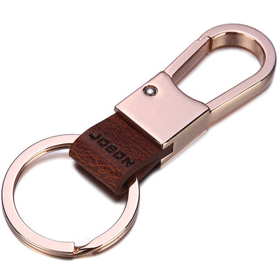 

JOBON Bangzhong key ring car key chain ring waist hanging picking fiber leather ZB-008G rose gold creative gift birthday gift