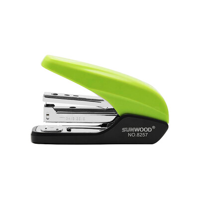 

Sanmu SUNWOOD medium-sized labor-saving stapler stapler 25 pages for 12 staples can be loaded with 80 nails green 8257
