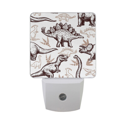 

ALAZA LED Night Light With Smart Dusk To Dawn SensorDinosaur Vintage Stylish Plug In Night Light