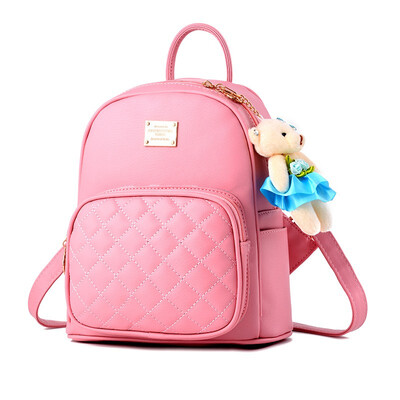 

NovelTeez Backpack College Wind Leisure Backpack Korean Wave Fashion Lady Bag Bear Bag